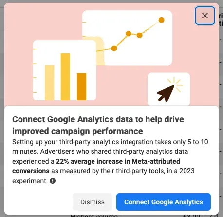 Meta Ads Gets Integration with Google Analytics 4